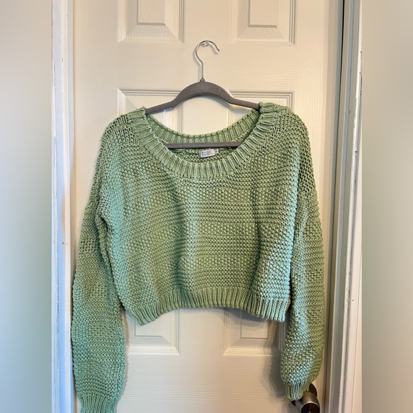 Tobi Light Green Knit Sweater - Picture 1 of 4